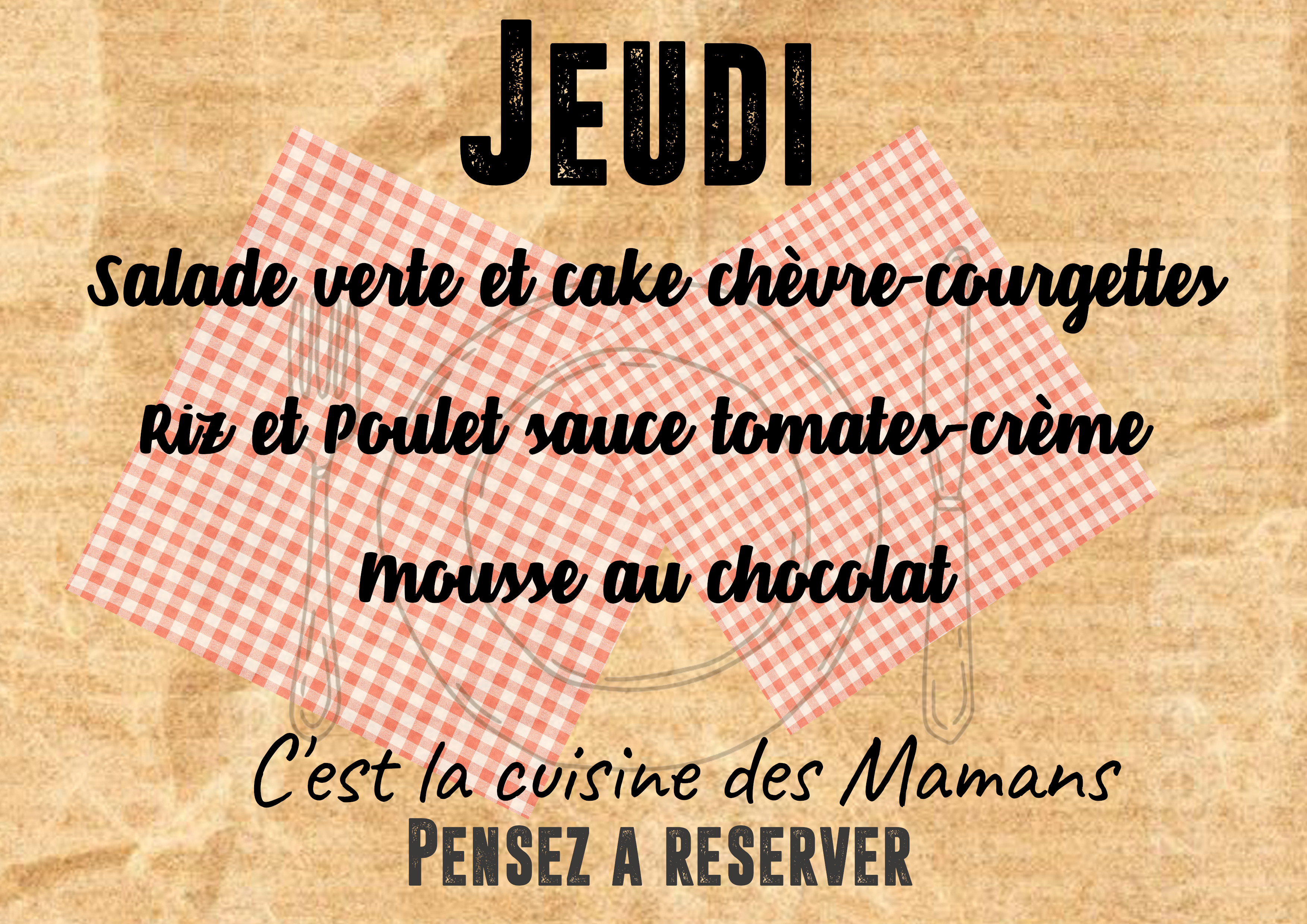 Menu du Jeudi 